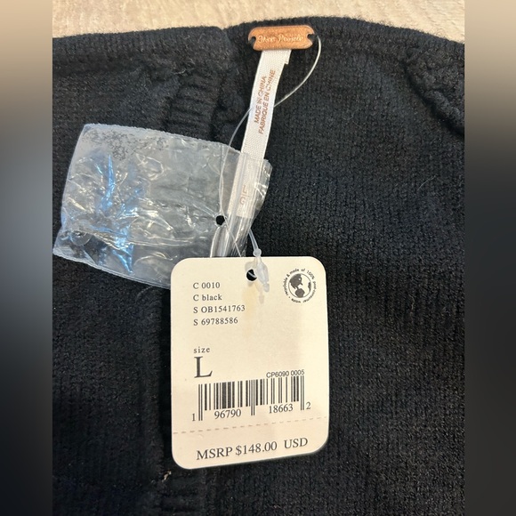 NWT Free People Knit Sweater Dress with Sexy Cut Out Back in Black, Size Large - Picture 4 of 6